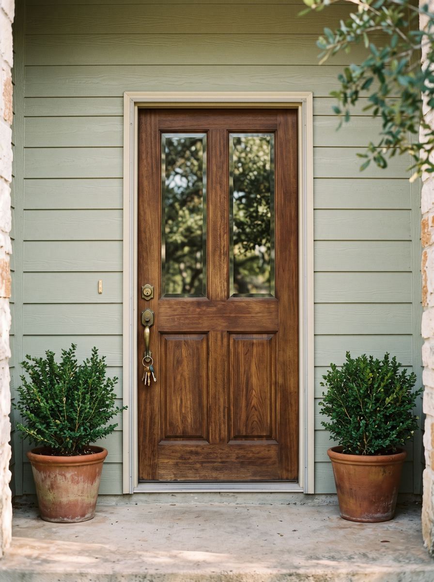 Front door of a newly sold home